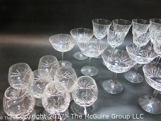 Collection of crystal stemware 