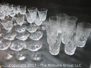 Collection of crystal stemware 