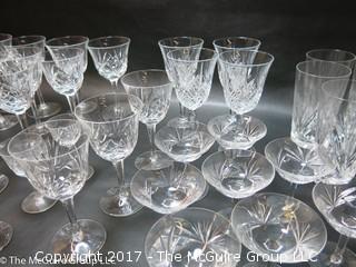 Collection of crystal stemware 