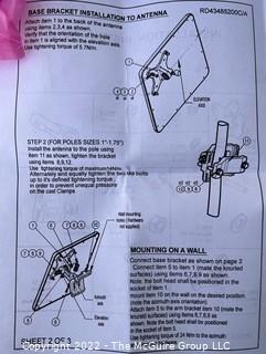 NOS Networking and Communication Equipment: Antenna Assembly Kit PN ANT-2x2-5314  3EM: 3EM17860DWAF SN 100340