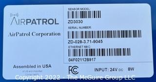 Networking and Communication Equipment: (5) AIR PATROL Sensor Model ZD3030 SN ZD-028-3.71-9045  MAC 04F02112B917