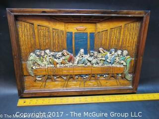 "The Last Supper"; 3-D wood carved