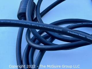 (3) 9' Electrical Cables with M/F Connectors. SOUTHWIRE 20A 125V E46194-H 12 AWG 3/C SEOOW 600V