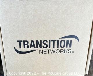 Networking and Communication Equipment: (7) Transition Networks N-FXE-SC-02 Fiber Optic Cards; (1) HellermanTyton CAT 5E 1U 24PORT 110 PATCH; (2) AXIOM Memory Storage Networking Flash Batteries 581284-B21-AX  450GB 6GB/S SAS 10K RPM SFF 2.5 INCH ENTERPRISE HDD; Mounting Kit 