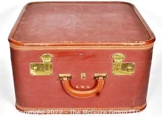 Vintage Belber Brown Train Travel Luggage or Hat Case