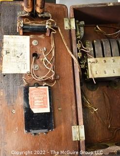 Antique Stromberg - Carlson Hand Crank Wood Wall Phone - Rochester, NY 