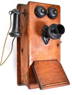 Antique Stromberg - Carlson Hand Crank Wood Wall Phone - Rochester, NY 