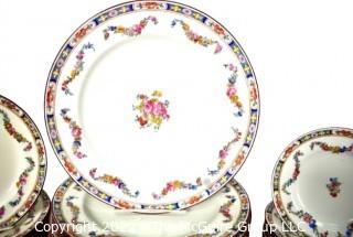 Large Set Of Fine English Minton Rose China.  Some plates discolored from age. 