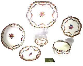 Group of Serving Pieces in Fine English Minton Rose China