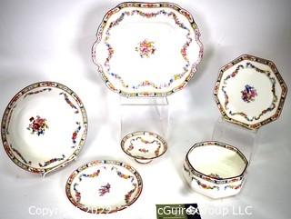 Group of Serving Pieces in Fine English Minton Rose China