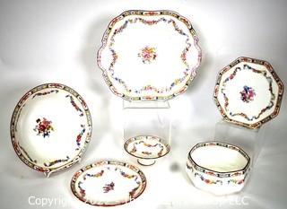 Group of Serving Pieces in Fine English Minton Rose China