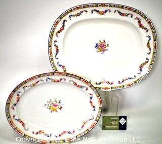 Two (2) Serving Platters in  Fine English Minton Rose China