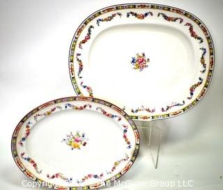 Two (2) Serving Platters in  Fine English Minton Rose China