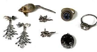 Group of Sterling Silver and Costume Jewelry