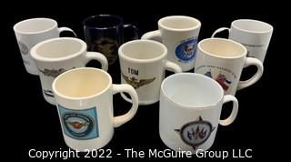 Collection of U.S. Military Insignia Coffee Mugs 