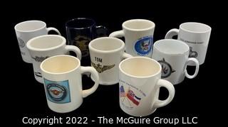 Collection of U.S. Military Insignia Coffee Mugs 