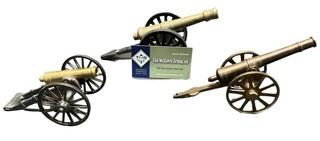 Replica Revolutionary War Field Cannons with Solid Brass Barrels