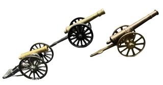 Replica Revolutionary War Field Cannons with Solid Brass Barrels