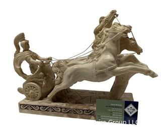 Roman Chariot Resin Sculpture