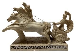 Roman Chariot Resin Sculpture