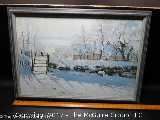 Framed winter landscape