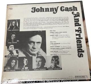 Classic Vinyl Record Album: Johnny Cash "Johnny Cash And Friends" Columbia AS 10777