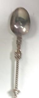 Pierced Sterling Silver Spoon with Netherlands Coat of Arms on Handle, Dated 1905.  29 grams. 