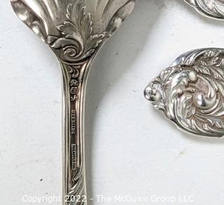 Set of Sterling Silver Flatware in Same Pattern with British Hallmarks.  1441 grams total weight excluding dinner knives. 