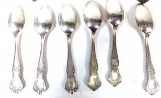 Sixteen (16) Sterling Silver Teaspoons in Various Designs, Some Novelty.  352 grams.