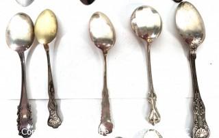 Sixteen (16) Sterling Silver Teaspoons in Various Designs, Some Novelty.  352 grams.