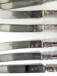 Collection of Sterling Silver Handled Dinner Knives in Various Patterns