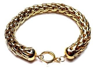 12kt Gold Filled Hollow Franco Link Bracelet 