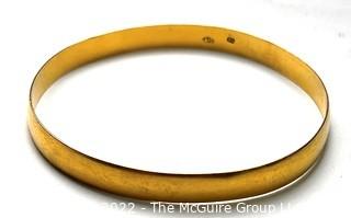 18kt Gold Bangle Bracelet.  Marks Illegible, but Tested.  16.8 grams