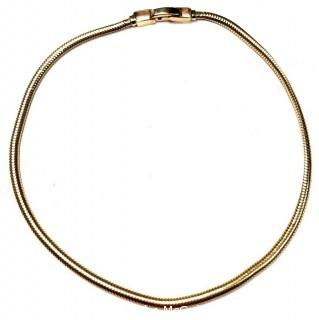 14Kt Yellow Gold Round Snake Chain Necklace, 16" long.  26.8 grams