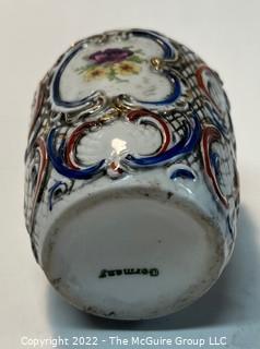 Hand Painted Porcelain Bud Vase Marked Germany.  4" Tall 