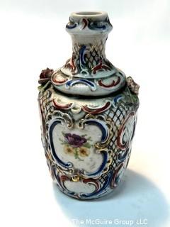 Hand Painted Porcelain Bud Vase Marked Germany.  4" Tall 