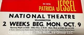 Washington DC's National Theatre 2 Broadside Lobby Posters  including Josephine Baker 1964