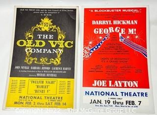 Washington DC's National Theatre 2 Broadside Lobby Posters 