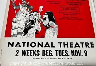 Washington DC's National Theatre 2 Broadside Lobby Posters