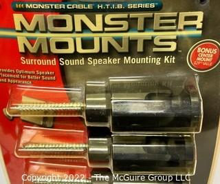 Speaker hardware: Monster Mounts (x2) sets of 5 black and 5 white mounts