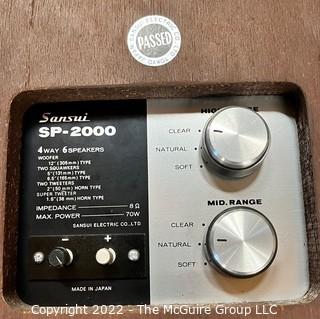 Vintage 4-Way Speakers: SANSUI SP2000 : 15" x 25 3/4" x 12 3/4" 45lb@