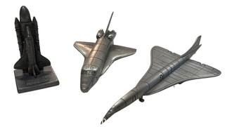 Danbury Mint Pewter Model Aircraft and Spaceship