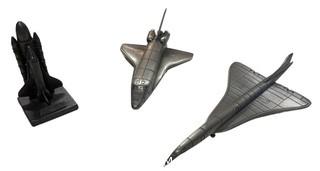 Danbury Mint Pewter Model Aircraft and Spaceship