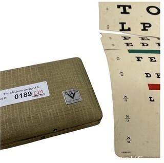 Plastic Wall Eyechart (split) and Ophthalmoscope