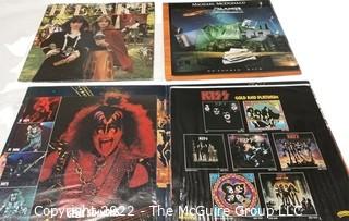 Classic Rock Vinyl Record Albums: KISS "Alive II" double album; HEART "Little Queen"; and Michael MacDonald "No Looking Back"