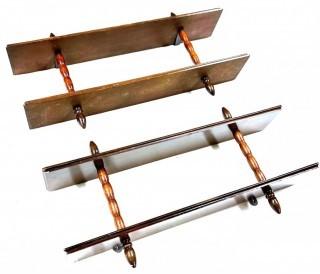 Two (2) Wood Wall Hanging Trinket Shelves