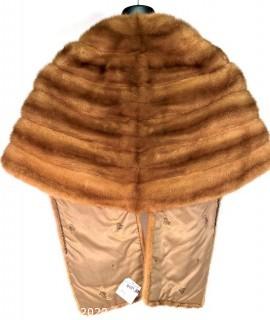 Vintage Honey Blonde Mink Fur Stole or Coat with Silk Lining. 