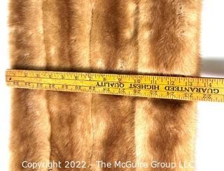 Vintage Blonde Mink Fur Cape or Stole Wrap with Silk Lining.  One small split in fur.  72" long