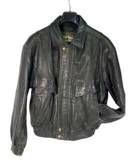 Men's Colebrook Black Leather Jacket.  Size M.