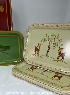 Collection of Painted Metal Serving or TV Trays. 